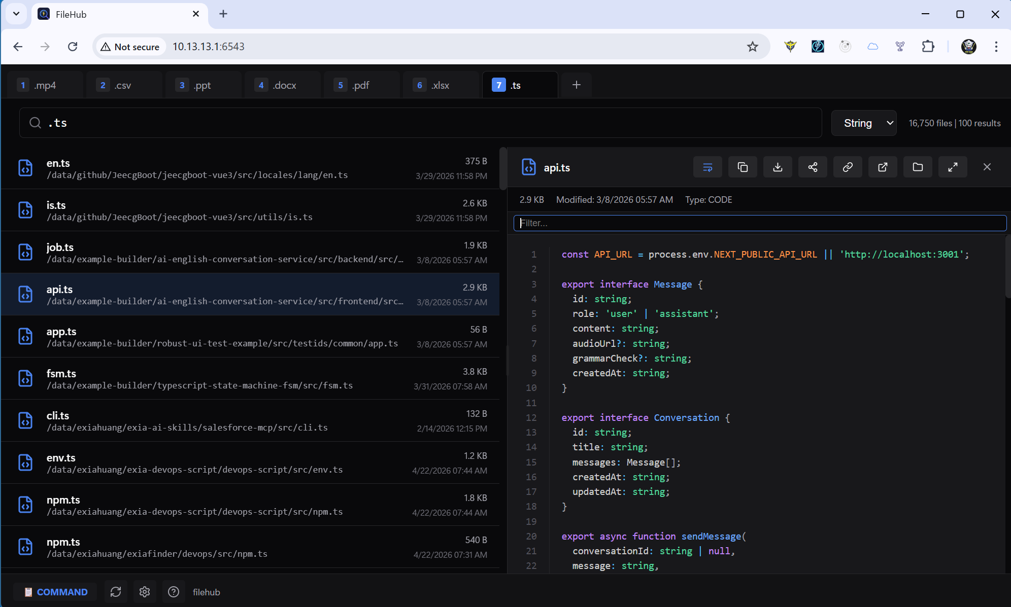 FileHub Keyboard Shortcuts